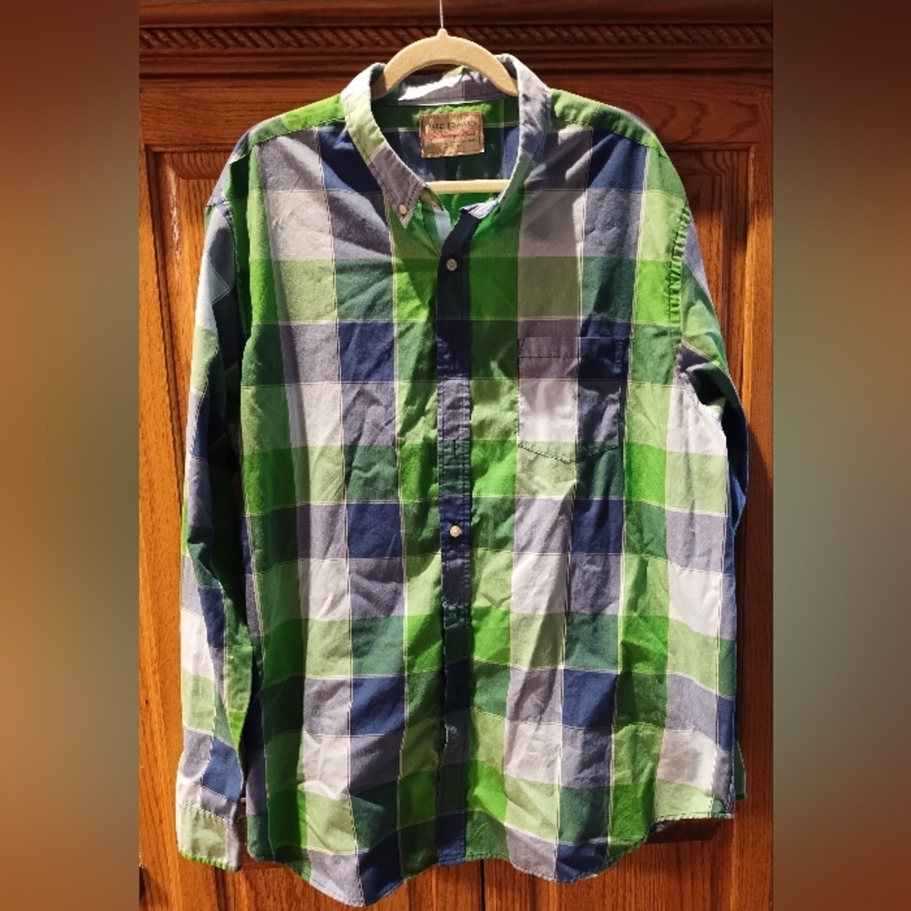 Reed Edward Men's 2XL Plaid Long Sleeve Button Down